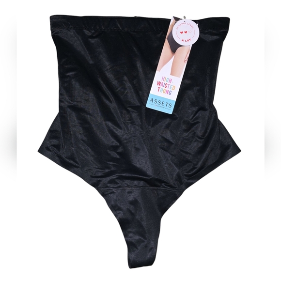 Womens Assets By Spanx Black High-Waisted Thong, XL, NWT!!! - Picture 1 of 3